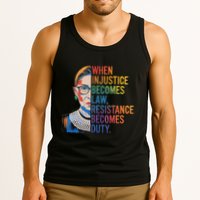 When Injustice Becomes Law Resistance Becomes Duty Rbg Tank Top
