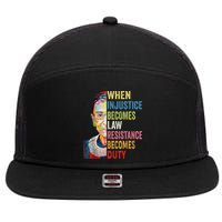 When Injustice Becomes Law Resistance Becomes Duty 7 Panel Mesh Trucker Snapback Hat