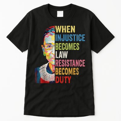 When Injustice Becomes Law Resistance Becomes Duty Tall T-Shirt