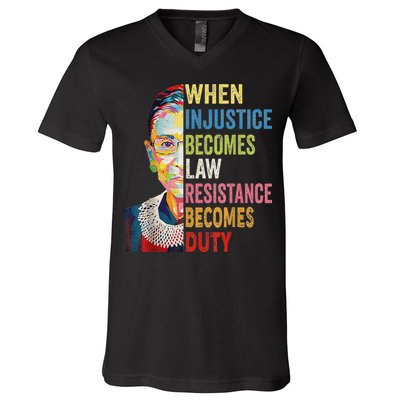 When Injustice Becomes Law Resistance Becomes Duty V-Neck T-Shirt