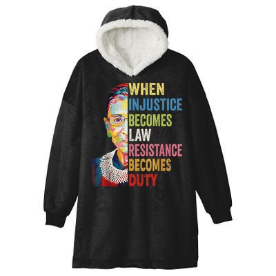 When Injustice Becomes Law Resistance Becomes Duty Hooded Wearable Blanket