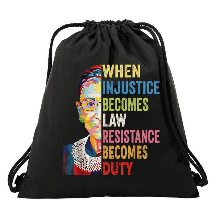 When Injustice Becomes Law Resistance Becomes Duty Drawstring Bag