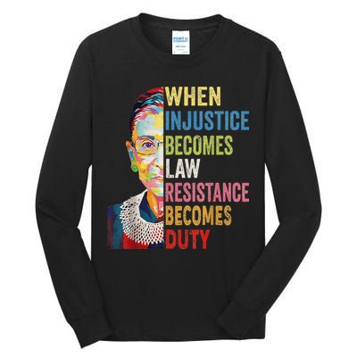 When Injustice Becomes Law Resistance Becomes Duty Tall Long Sleeve T-Shirt