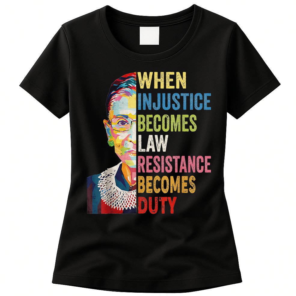 When Injustice Becomes Law Resistance Becomes Duty Womens T-Shirt