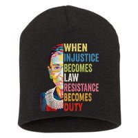 When Injustice Becomes Law Resistance Becomes Duty Short Acrylic Beanie
