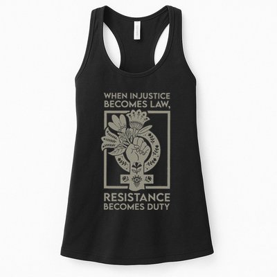When Injustice Becomes Law Resistance Becomes Duty Womens Tank Top