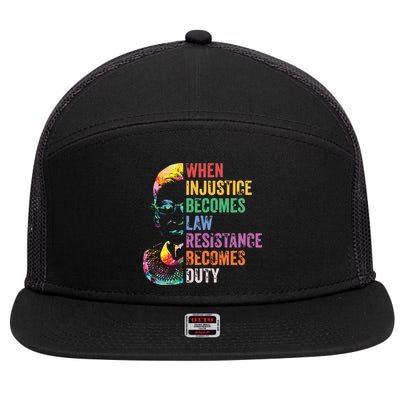 When Injustice Becomes Law Resist Resistance 7 Panel Mesh Trucker Snapback Hat