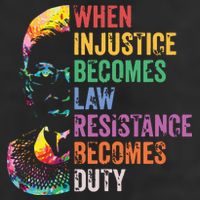 When Injustice Becomes Law Resist Resistance 7 Panel Mesh Trucker Snapback Hat