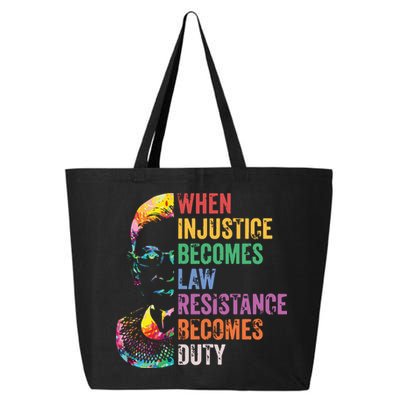 When Injustice Becomes Law Resist Resistance 25L Jumbo Tote