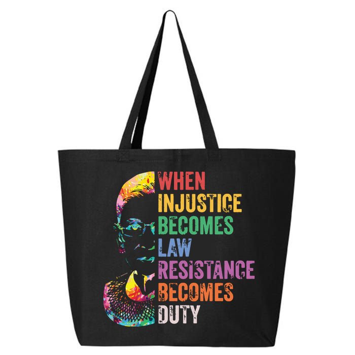 When Injustice Becomes Law Resist Resistance 25L Jumbo Tote