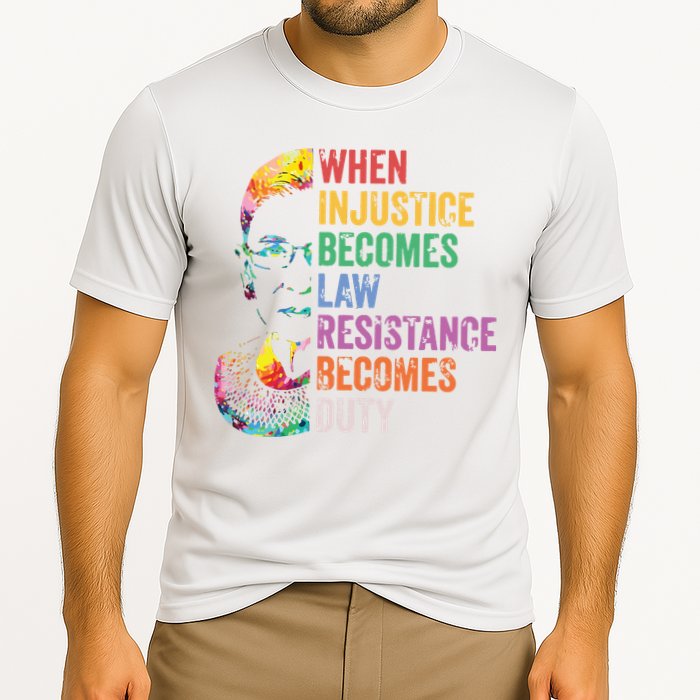 When Injustice Becomes Law Resist Resistance Cooling Performance Crew T-Shirt