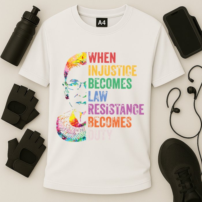 When Injustice Becomes Law Resist Resistance Cooling Performance Crew T-Shirt