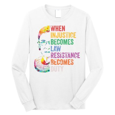 When Injustice Becomes Law Resist Resistance Long Sleeve Shirt