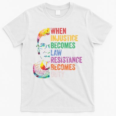When Injustice Becomes Law Resist Resistance T-Shirt