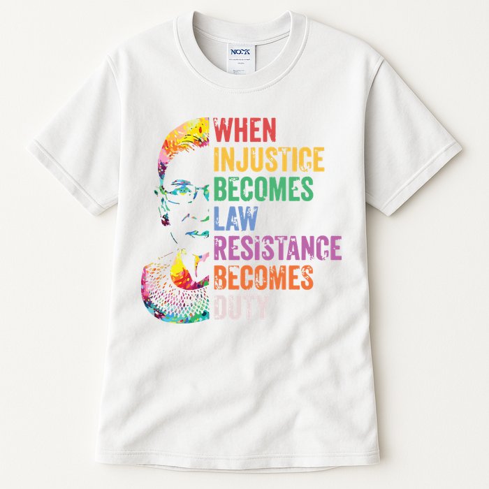When Injustice Becomes Law Resist Resistance Tall T-Shirt