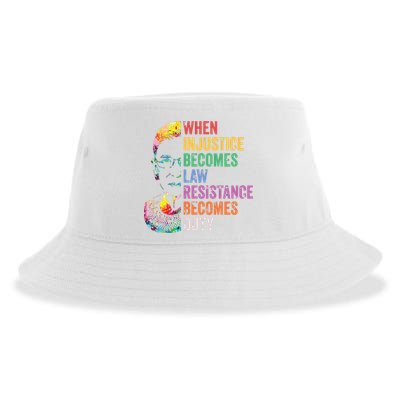 When Injustice Becomes Law Resist Resistance Sustainable Bucket Hat