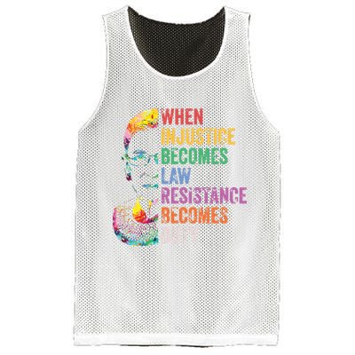 When Injustice Becomes Law Resist Resistance Mesh Reversible Basketball Jersey Tank