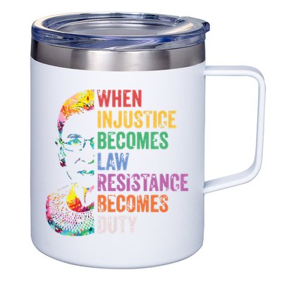 When Injustice Becomes Law Resist Resistance 12oz Stainless Steel Coffee Mug