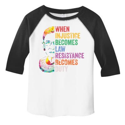 When Injustice Becomes Law Resist Resistance Toddler Fine Jersey T-Shirt