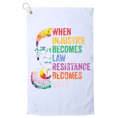 When Injustice Becomes Law Resist Resistance Golf Towel