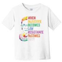 When Injustice Becomes Law Resist Resistance Toddler T-Shirt