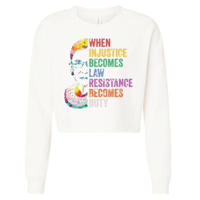 When Injustice Becomes Law Resist Resistance Cropped Pullover Crew