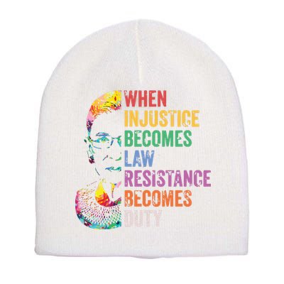 When Injustice Becomes Law Resist Resistance Short Acrylic Beanie