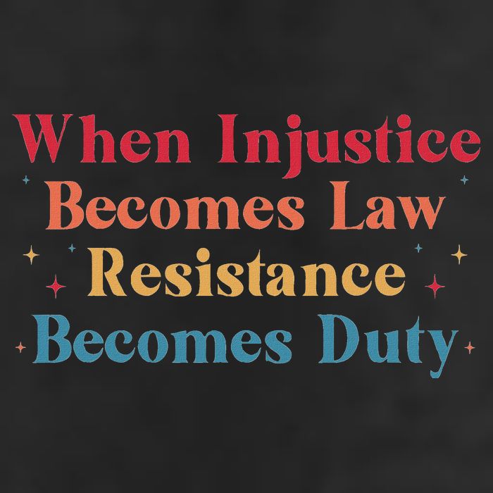 When Injustice Becomes Law Resistance Becomes Duty Retro Adult Drive Performance Visor