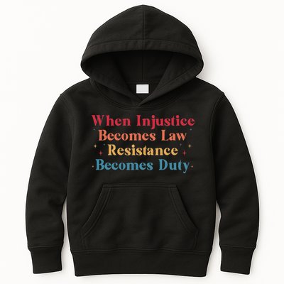 When Injustice Becomes Law Resistance Becomes Duty Retro Kids Hoodie