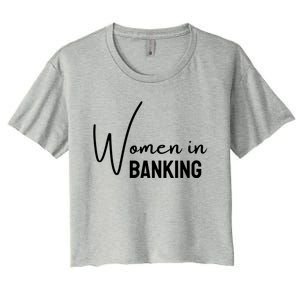 Wo In Banking For Girls Teens Cool Gift Women's Crop Top Tee