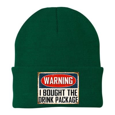 Warning I Bought The Drink Package Knit Cap Winter Beanie