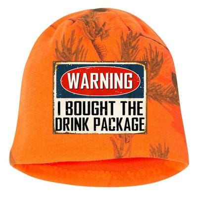 Warning I Bought The Drink Package Kati - Camo Knit Beanie