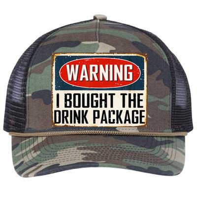 Warning I Bought The Drink Package Retro Rope Trucker Hat Cap