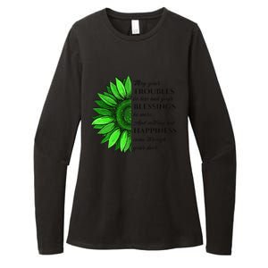 Women's Irish Blessing In Green Sunflower, St. Patricks Day Womens CVC Long Sleeve Shirt