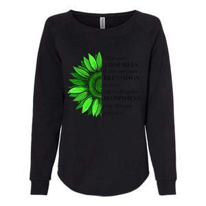 Women's Irish Blessing In Green Sunflower, St. Patricks Day Womens California Wash Sweatshirt