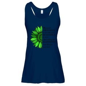 Women's Irish Blessing In Green Sunflower, St. Patricks Day Ladies Essential Flowy Tank