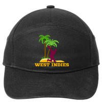 West Indies Cricket Fan Batsman Island Palm 7-Panel Snapback Hat