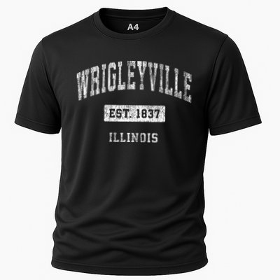 Wrigleyville Illinois Chicago Vintage Athletic Performance Shirt