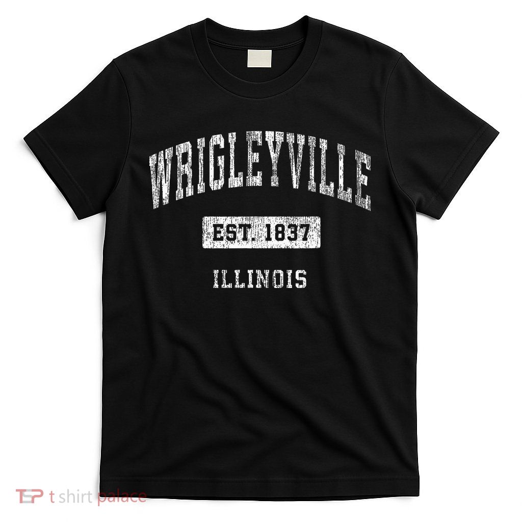 Wrigleyville Illinois Chicago Vintage Athletic T-Shirt