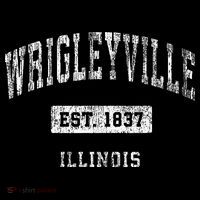 Wrigleyville Illinois Chicago Vintage Athletic T-Shirt