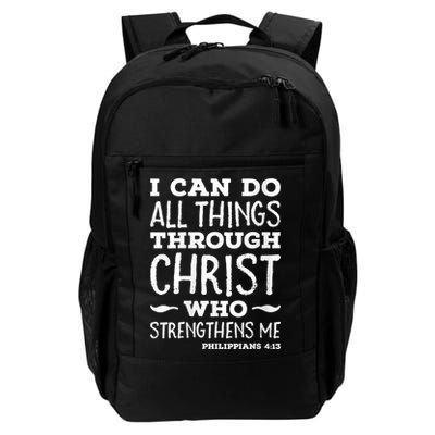 Womens I Can Do All Things Through Christ Art Bible Religious Backpack