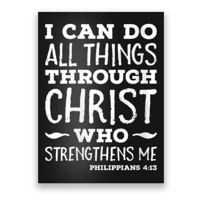 Womens I Can Do All Things Through Christ Art Bible Religious Poster