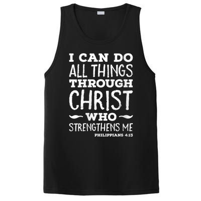 Womens I Can Do All Things Through Christ Art Bible Religious PosiCharge Competitor Tank