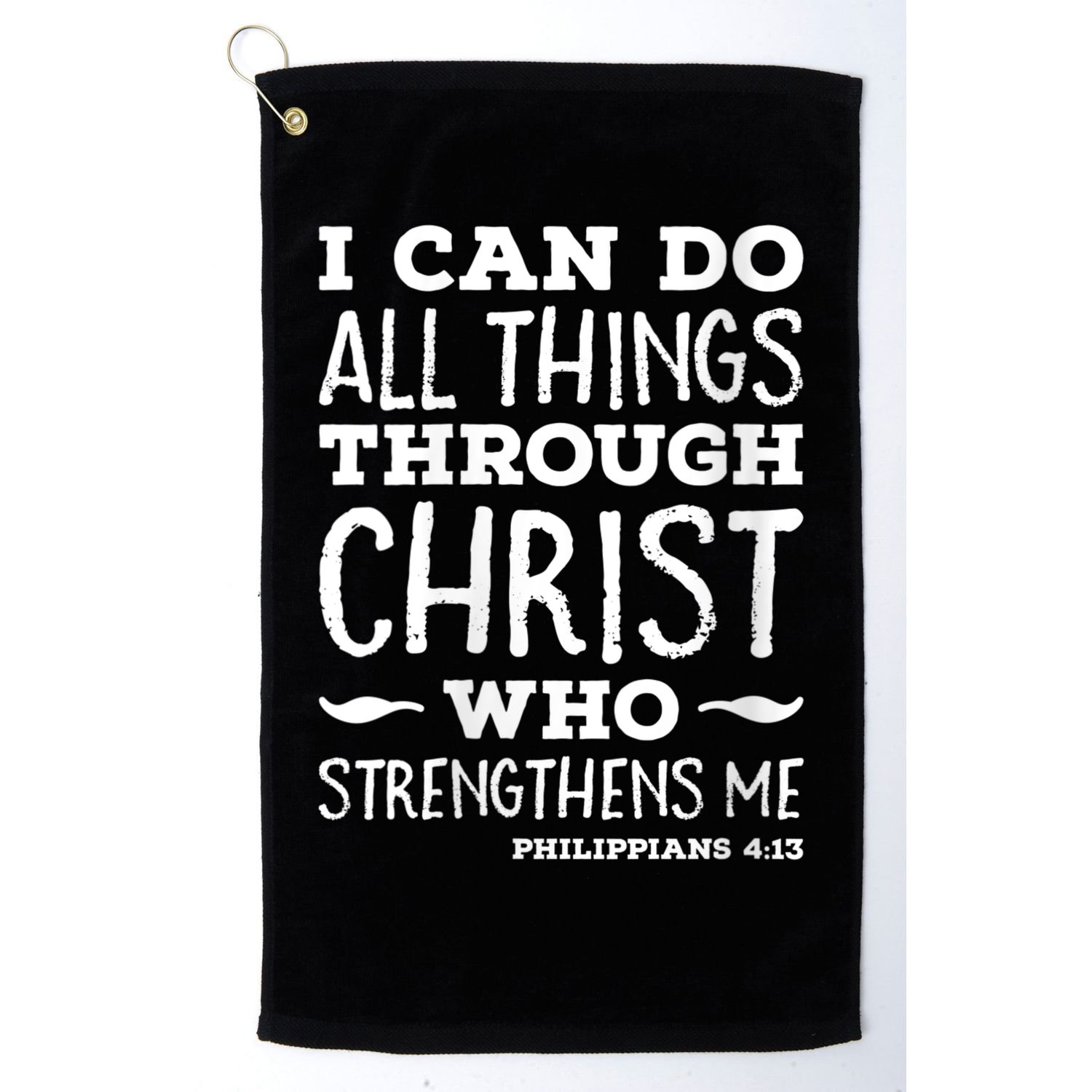 Womens I Can Do All Things Through Christ Art Bible Religious Golf Towel