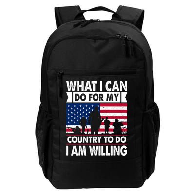 What I Can Do For My Country, I Am Willing To Do Gift Memorial Day Backpack