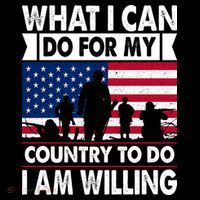What I Can Do For My Country, I Am Willing To Do Gift Memorial Day Bucket Hat