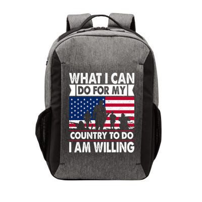 What I Can Do For My Country, I Am Willing To Do Gift Memorial Day Vector Backpack