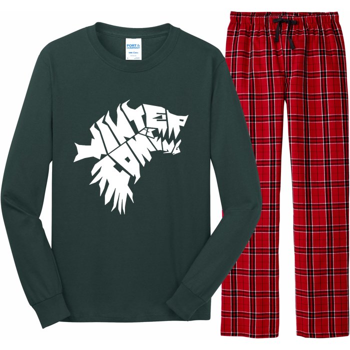 Winter Is Coming Dire Wolf Long Sleeve Pajama Set