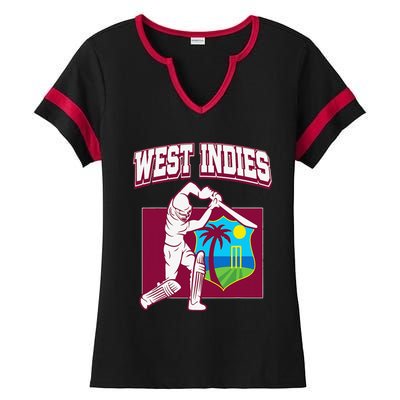 West Indies Cricket 2024 Jersey Cool Cricket Windies Ladies Halftime Notch Neck Tee