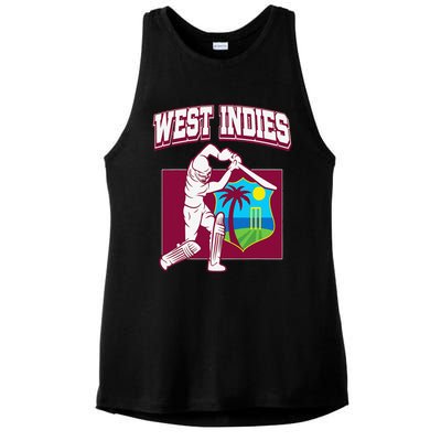 West Indies Cricket 2024 Jersey Cool Cricket Windies Ladies PosiCharge Tri-Blend Wicking Tank